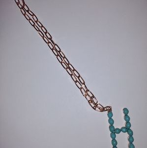 Necklace Dvacaman letter H 18" chain